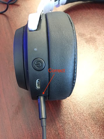 Image showing the correct way to connect the LS20 headphones